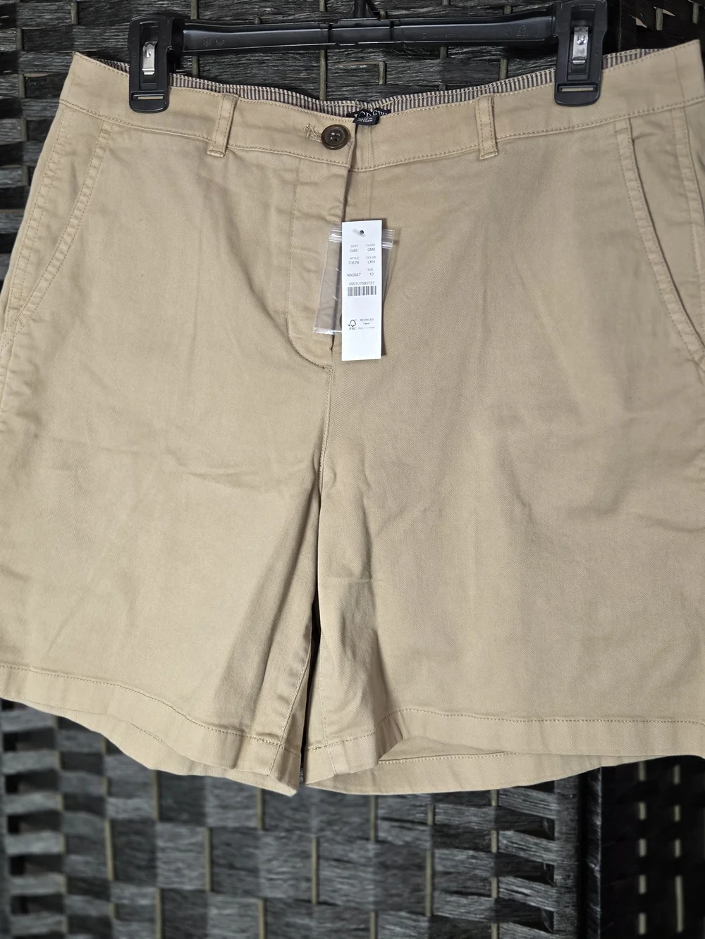 J. Crew Women's Khaki Casual Chino Shorts Size 10